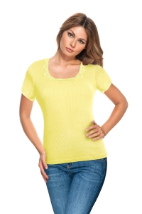 Koszulka damska z koronką OCTAVIA - 100% bawełna