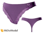 Stringi damskie modalowe LILKA - fiolet - rozmiar 36