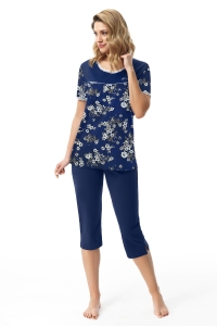 Pizama damska 100% bawełna - Dolly kwiaty