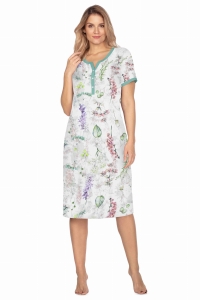 Koszula nocna z dzianiny 100% bawełna - Monika - różne druki