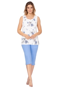 Pizama damska 100% bawełna - JANA - kolor niebieski