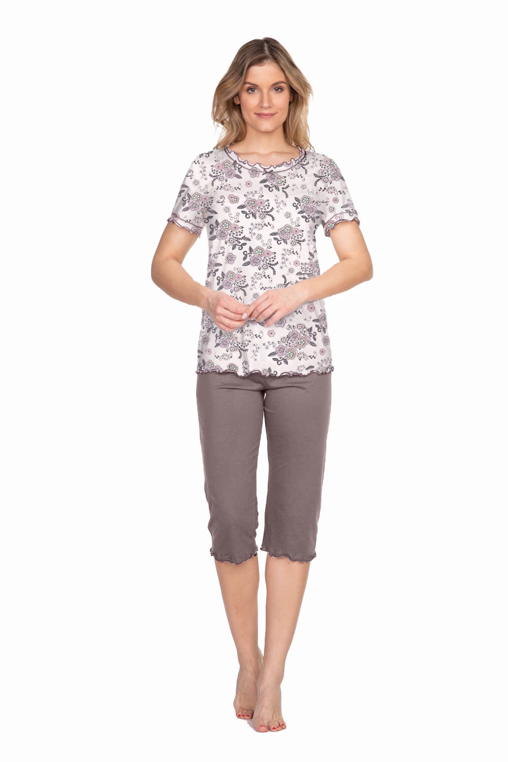 Piżama CELINA z dzianny bawałma + modal