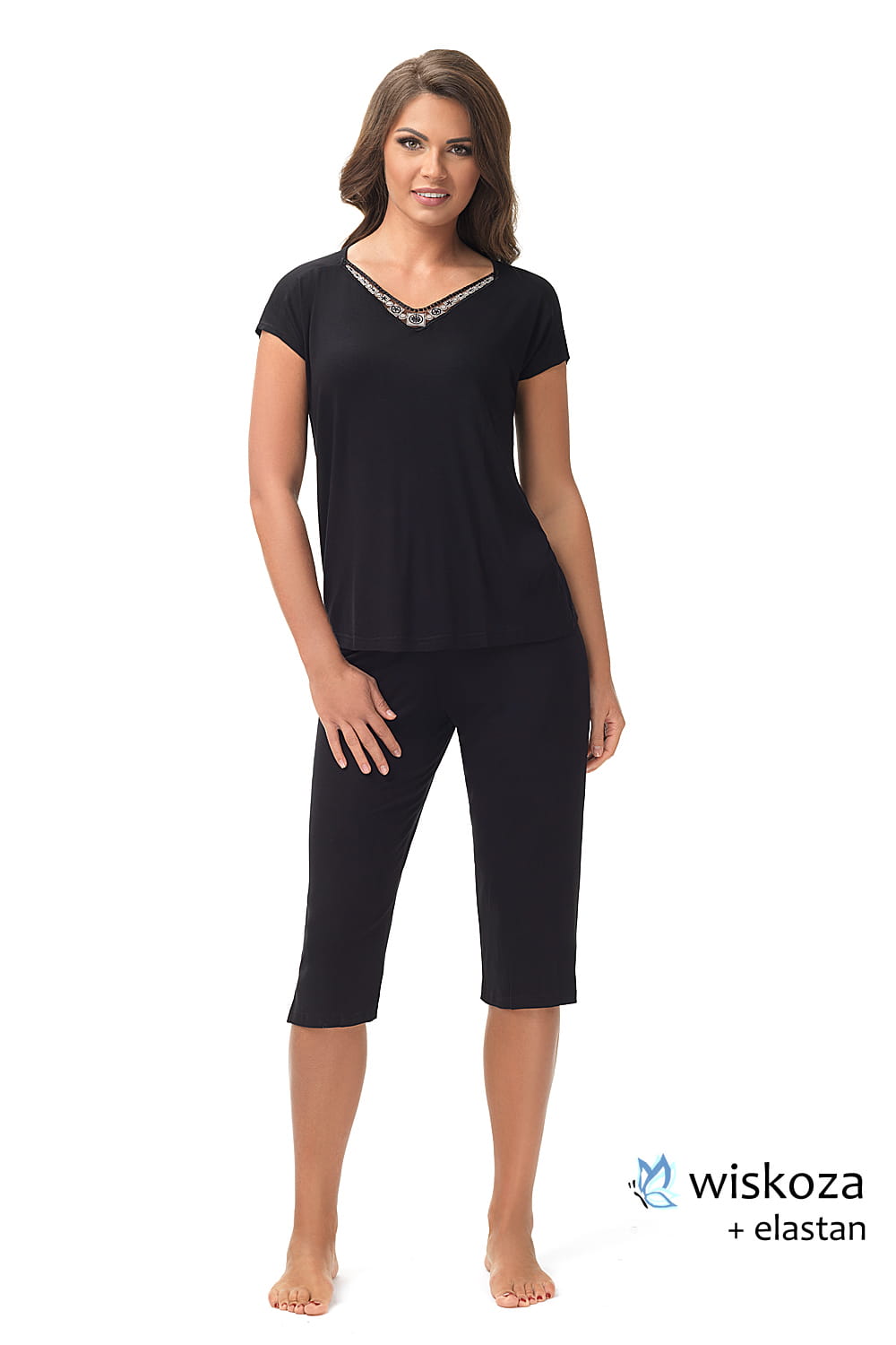 PIŻAMA damska wiskozowa - AURELIA